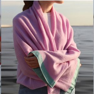 cashmere kimono with silk band