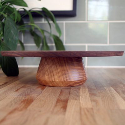 wooden cake stand