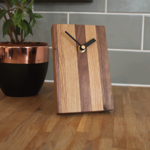 wooden table clock
